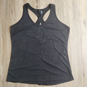 Champion Black Heathered Crossback Tank